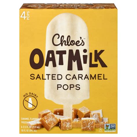 where to buy chloe's oatmilk pops|salted caramel oat milk popsicles.